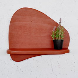 Hanah Home Estantería de Pared de Madera Decorativa Roja